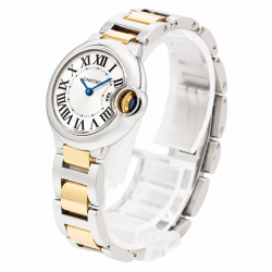 Cartier Ballon Bleu De 28MM W69007Z3 Two-Tone White Dial Watch